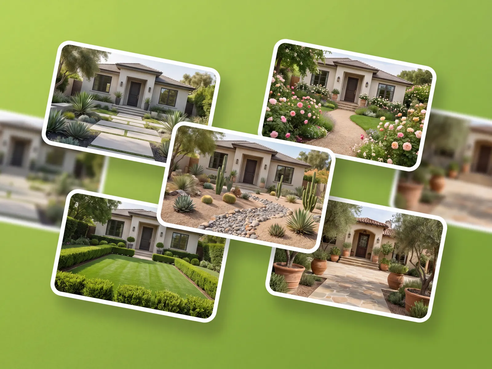 Front yard redesign with a new entry path by OutdoorBrite