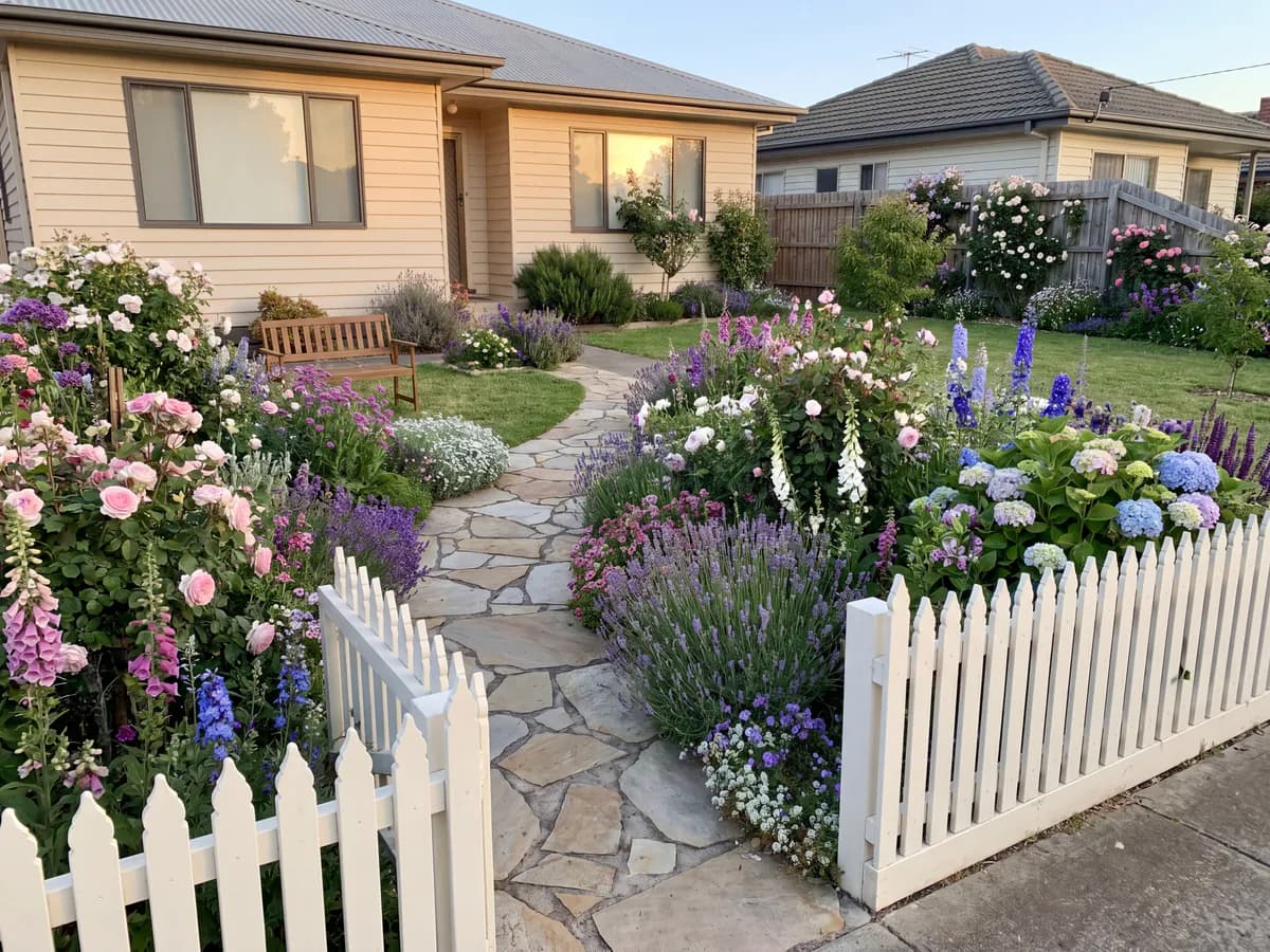 The same yard transformed into a finished landscape design concept