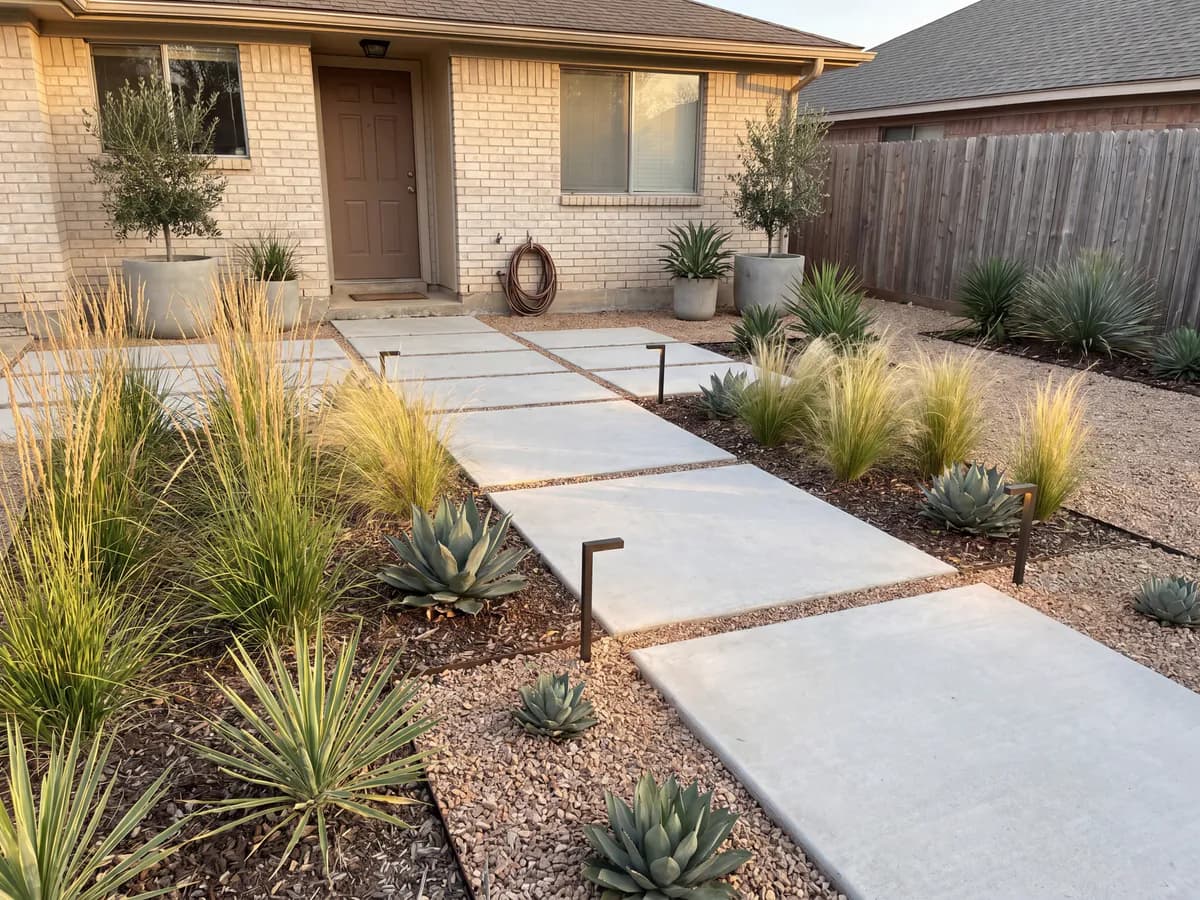 The same yard transformed into a finished landscape design concept