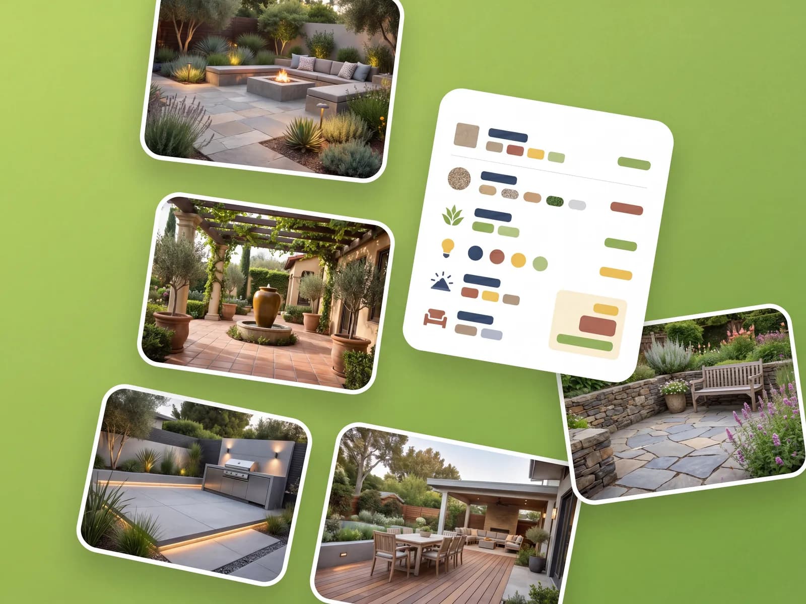 Covered patio redesign generated from a photo